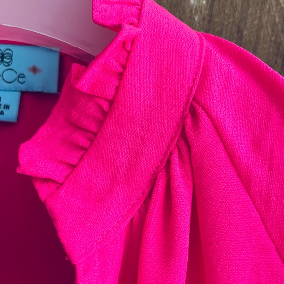 CeCe Ruffle Mock V-Neck Tiered Mini Youth Dress Women's Size М - Picture 9 of 15